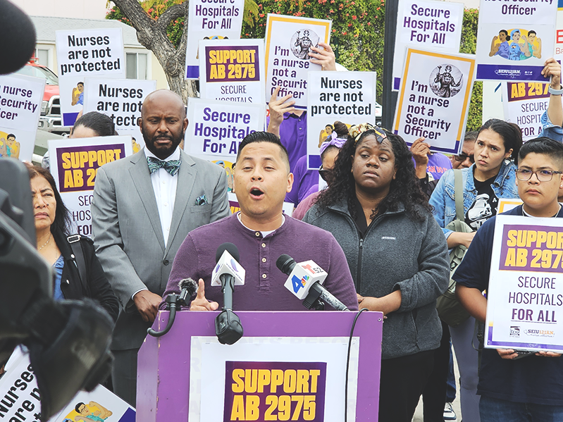 Nurse Guillermo Mendoza Lujan Speaks at Press Conference