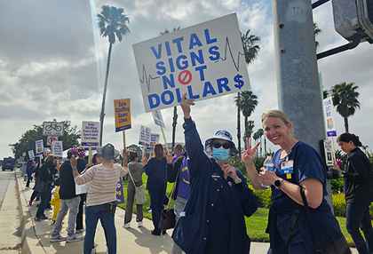 In the News:  SEIU 121RN Nurses picket alongside UHW colleagues over Dignity Health’s plan to outsource